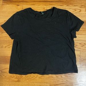 black, loose cropped t-shirt from wild fable- size medium